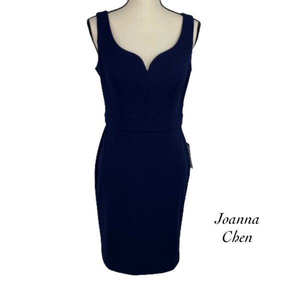 Joanna Chen New York Blue Sleeveless Sheath Dress NWT Size 6 - Picture 1 of 9